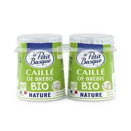 Yaourt de brebis caille nature Bio (2x125g)