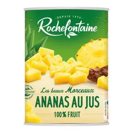 Fruits en sirop ananas en morceaux au jus (565g)