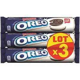 Biscuits cacaotés Double fourrés vanille (3x157g)
