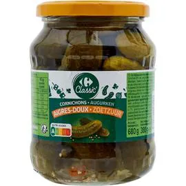 CARREFOUR CLASSIC' Cornichons aigres-doux 380g 