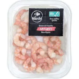 Queues de crevettes natures décortiquées (250g)