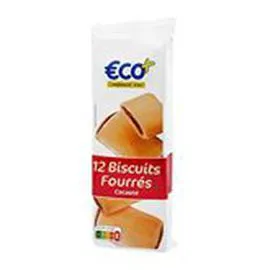 ECO+ Biscuit fourré cacao x12 225g
