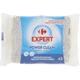 CARREFOUR EXPERT Eponge à récurer surfaces fragiles x2