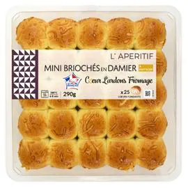 Damier brioché coeur fondant lardons fromage (290g)