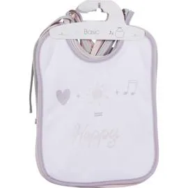 Bavoir bébé rose (x7)