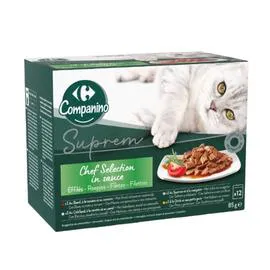 Pâtée pour chat viande/poisson/légume (1,02kg)