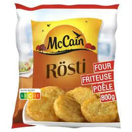 MCCAIN Rösti de pommes de terre et d'oignons 800g