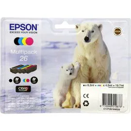 EPSON Cartouches d'encres noire et couleurs N°T2616 1l