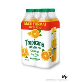 Pur jus d'orange Avec Pulpe (4x1l)