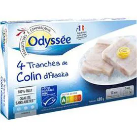 ODYSSÉE Tranches de colin d'Alaska 400g