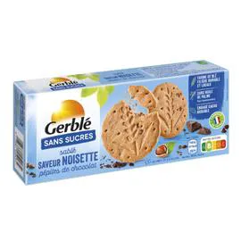 Biscuits sablé noisettes & chocolat sans sucres (132g)