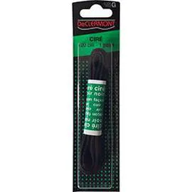 Lacets cordonnets cirés noirs 120cm (la paire)