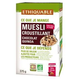 Muesli croustillant chocolat noir quinoa Bio (375g)