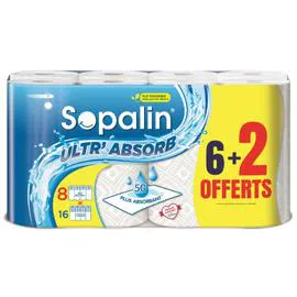 Essuie-tout Ultr'Absorb Blanc (x8)