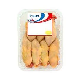 Cuisses de poulet jaune avec partie de dos (2kg)