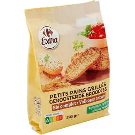 Petits pains grillés blé complet (225g)