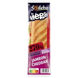 Sandwich jambon cheddar salade (270g)