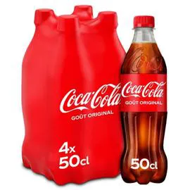 COCA-COLA Soda au cola original 4x50cl