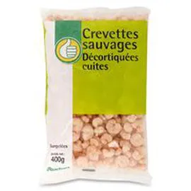 Crevettes sauvages décortiquées cuites (400g)