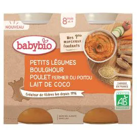 Pot légumes boulghour poulet lait de coco (2x200g)