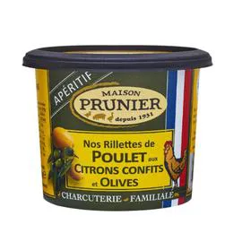 Rillettes poulet/citrons confits/olives (220g)