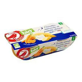 Bol carotte semoule patate douce bio dès 8 mois (2x200g)