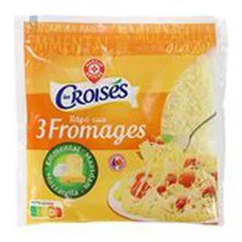 MARQUE REPÈRE, LES CROISÉS Râpé aux 3 fromages 27% MG 200g