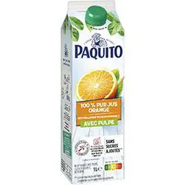 100% pur jus orange avec pulpe (1l)