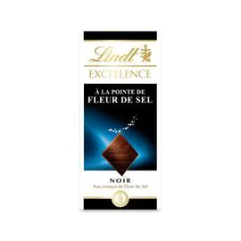 LINDT, EXCELLENCE Chocolat noir fleur de sel 100g