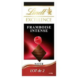 Tablette Chocolat noir framboise (2x100g)