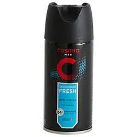 AUCHAN, COSMIA MEN Déodorant spray homme fraîcheur 24h anti-traces 150ml