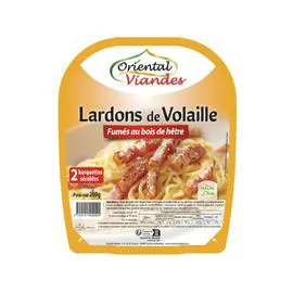 Lardons de volaille halal fumés (2x100g)