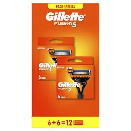 GILLETTE Lames De Rasoir Fusion 5 x12
