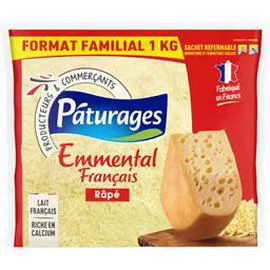 PÂTURAGES Emmental français râpé 1kg