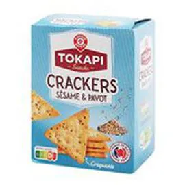 MARQUE REPÈRE, TOKAPI Crackers Sésame et pavot 100g