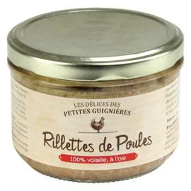 Rillettes de poules 100% volaille, à l'oie (200g)