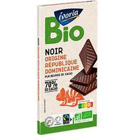 Chocolat noir République Dominicaine 70% cacao BIO (100g)