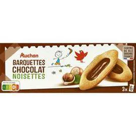 Barquettes chocolat-noisettes, sachets fraîcheur (120g)
