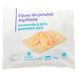 Filets de poulet saumurés à 20% (1kg)