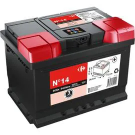 Batterie auto 60Ah - 540A 12 Volts (l'unité)