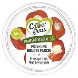 Poivrons rouges farcis relevé fromage frais miel et moutarde (120g)