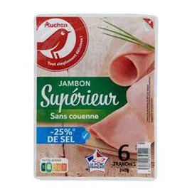 Jambon supérieur réduit en sel (240g)
