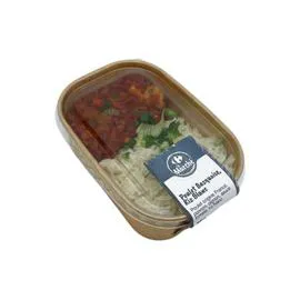 Plat cuisiné poulet basquaise et riz blanc (350g)