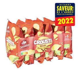 CARREFOUR SENSATION Chips Crousti nature 6x30g