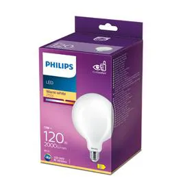 Ampoule LED E27 Globe Blanc-chaud 120W x1 (l'unité)