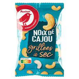 AUCHAN Noix de cajou grillées à sec 150g