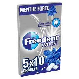 FREEDENT, WHITE Chewing-gum sans sucres Menthe Forte 70g