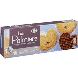 CARREFOUR Biscuits palmiers chocolat au lait 110g