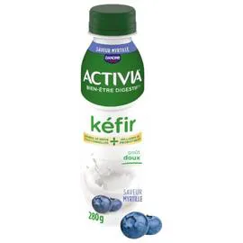 Lait fermenté sucré au kéfir saveur myrtille ACTIVIA (280g)
