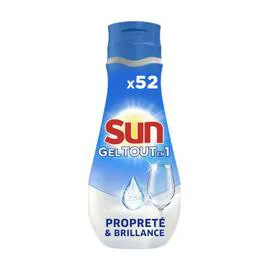 SUN Nettoyant Lave-Vaisselle Gel Propreté Et Brillance Tout En 1 900ml
